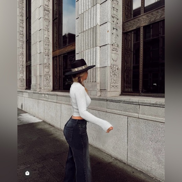 🩶 Love Tree Cosmic Crush Sparkly Metallic Ribbed Cropped Stretchy Top NWT Large - Picture 5 of 15